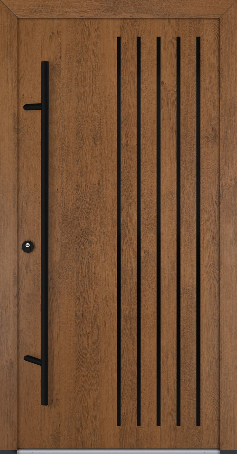 Turenwerke ALU-STEEL DS68 Design 64 Steel Door - Wood Finish Options - Blackline