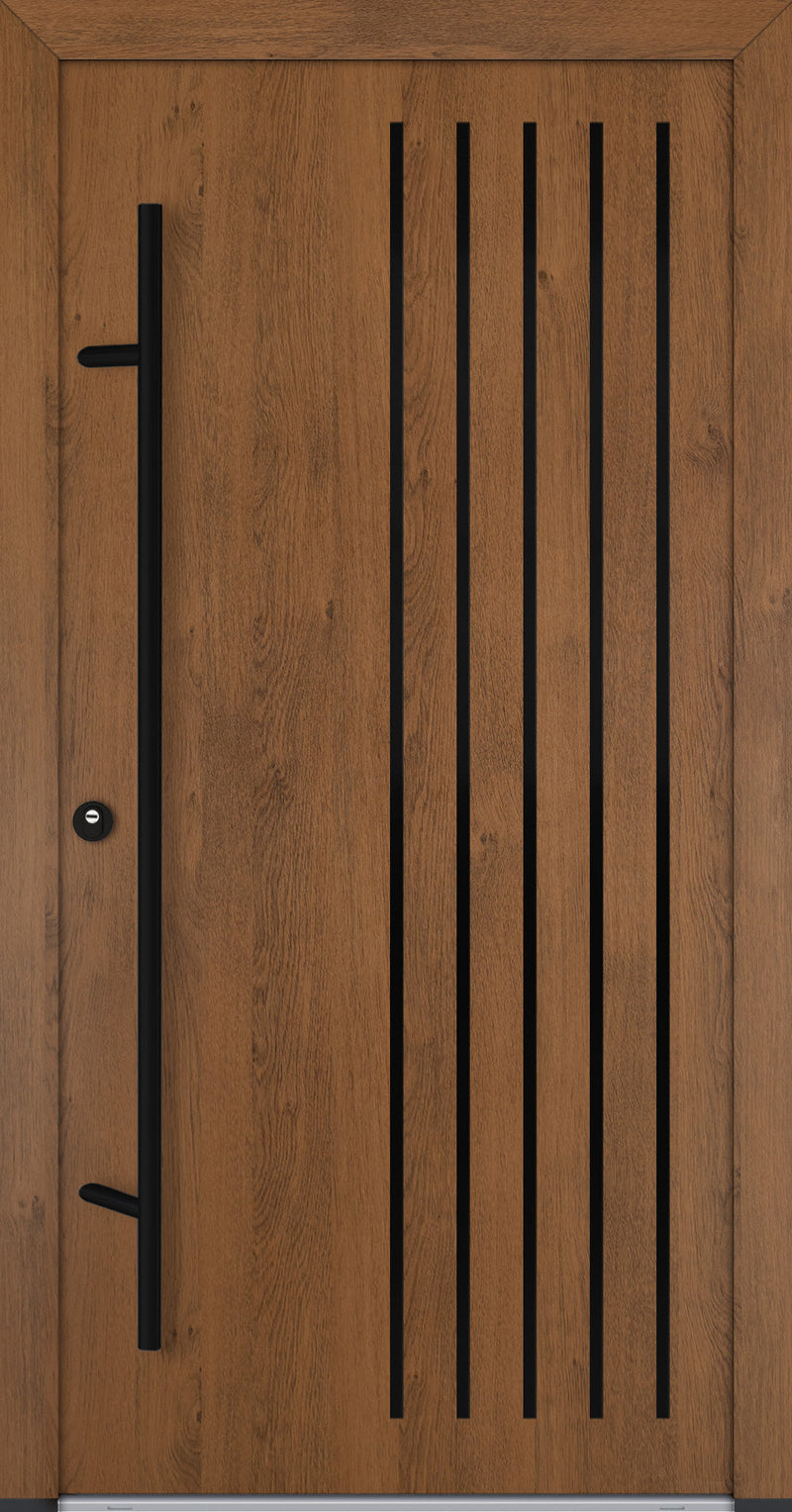 Turenwerke ALU-STEEL DS82 Design 64 Steel Door - Wood Finish Options - Blackline