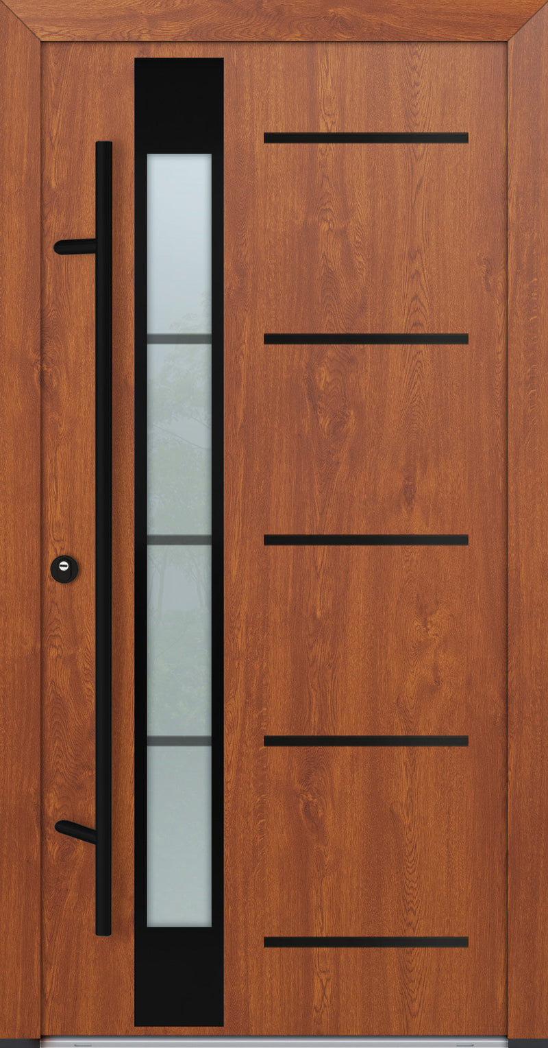 Turenwerke ALU-STEEL DS82 Design 65 Steel Door - Wood Finish Options - Blackline