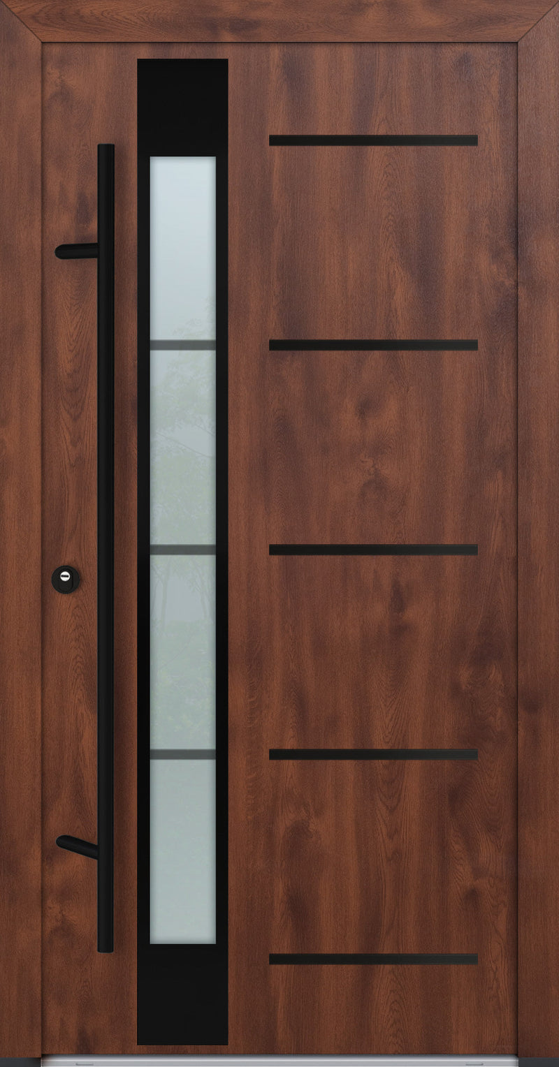 Turenwerke ALU-STEEL DS82 Design 65 Steel Door - Wood Finish Options - Blackline