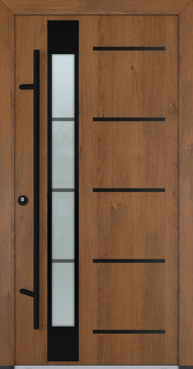 Turenwerke ALU-STEEL DS82 Design 65 Steel Door - Wood Finish Options - Blackline