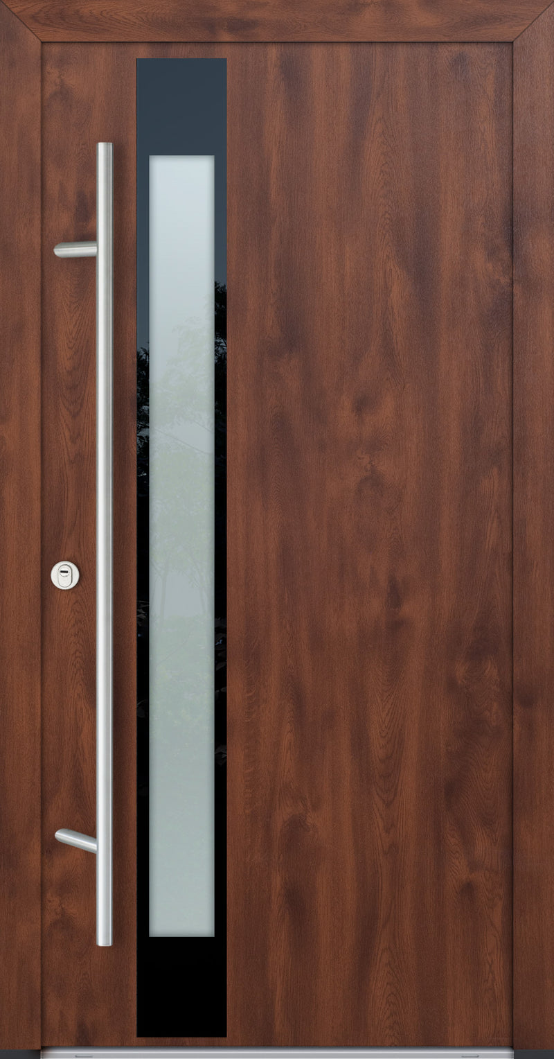 Turenwerke Glassline DS68 Design GLAS14 Steel Door - Wood Finish Options