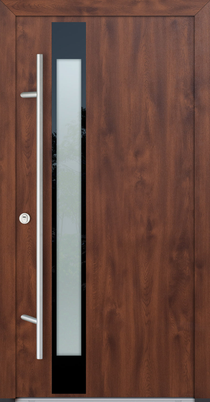 Turenwerke Glassline DS82 Design GLAS14 Steel Door - Wood Finish Options