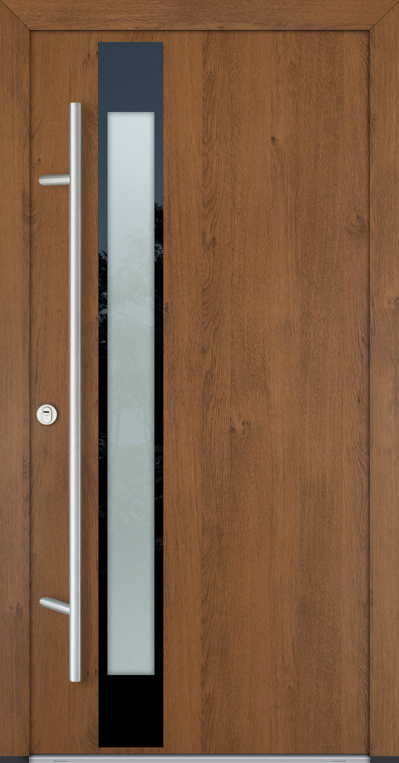 Turenwerke Glassline DS68 Design GLAS14 Steel Door - Wood Finish Options