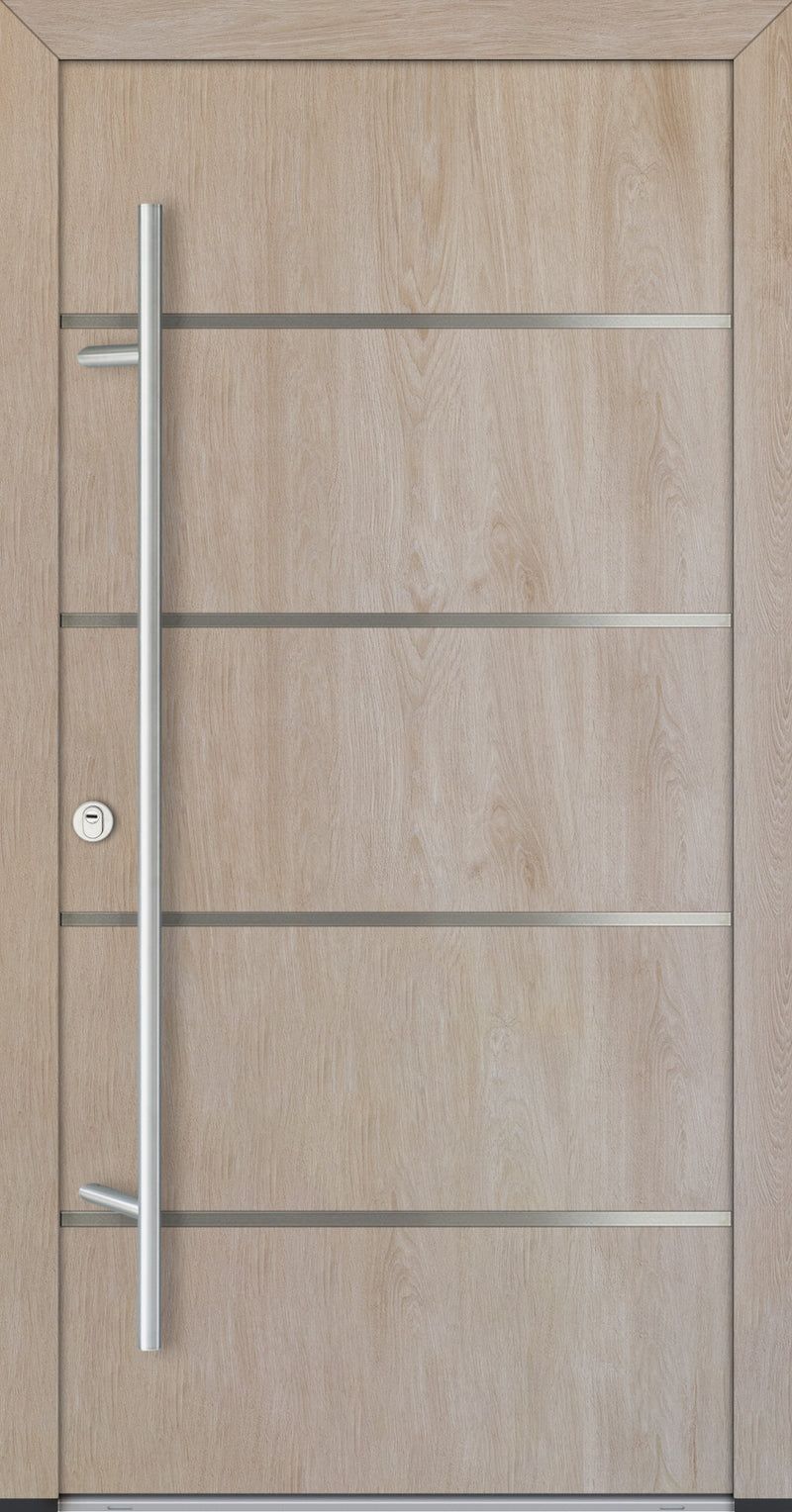 Turenwerke ALU-STEEL DS68 Design 02 Steel Door - Wood Finish Options