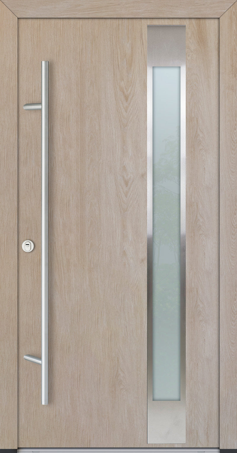 Turenwerke ALU-STEEL DS82 Design 04 Steel Door - Wood Finish Options