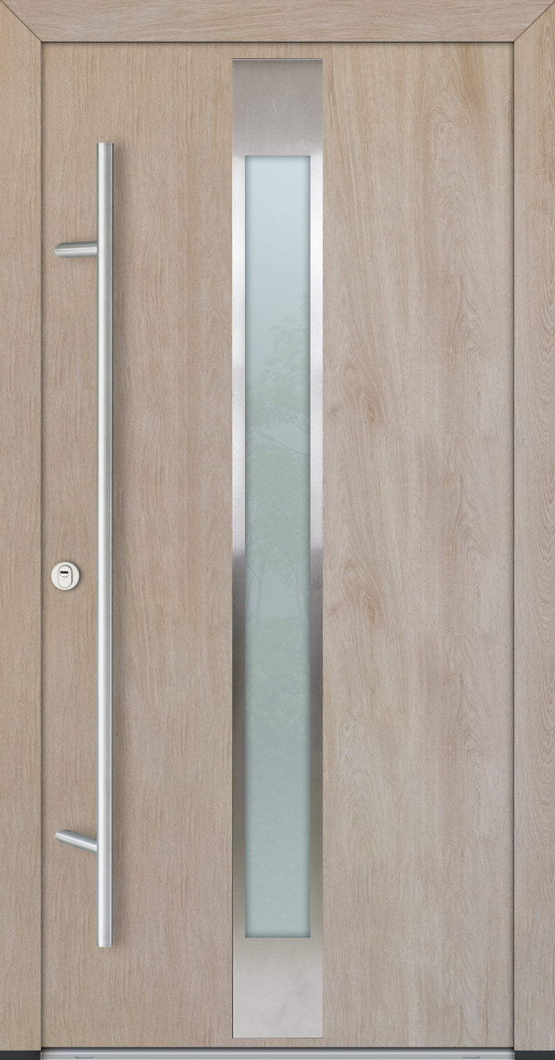 Turenwerke ALU-STEEL DS68 Design 05 Steel Door - Wood Finish Options