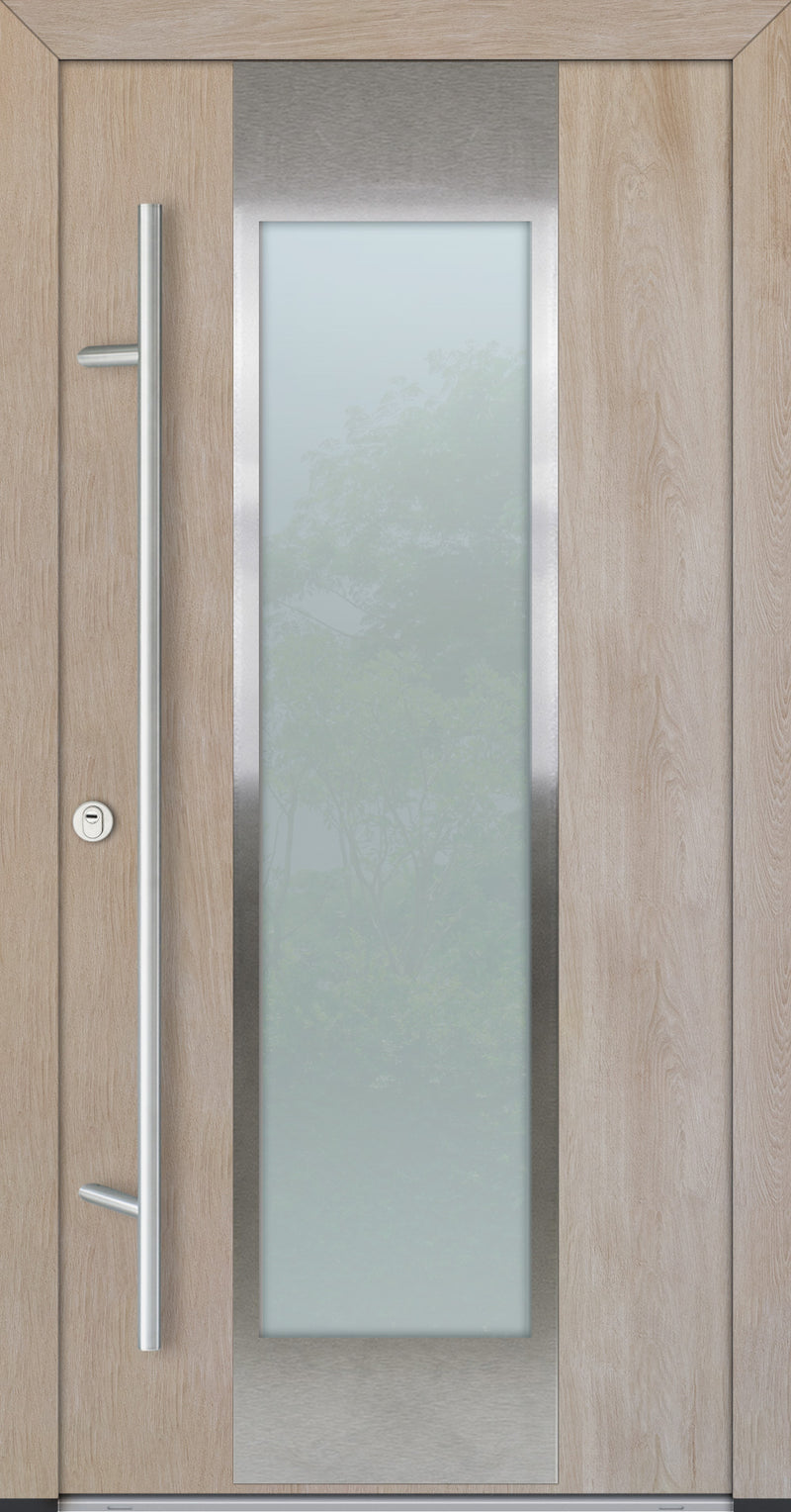 Turenwerke ALU-STEEL DS68 Design 08 Steel Door - Wood Finish Options