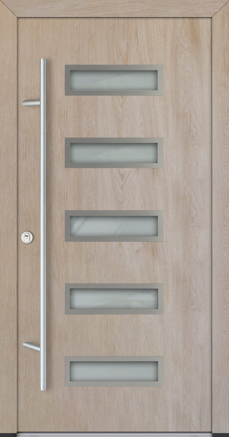 Turenwerke ALU-STEEL DS82 Design 11 Steel Door - Wood Finish Options