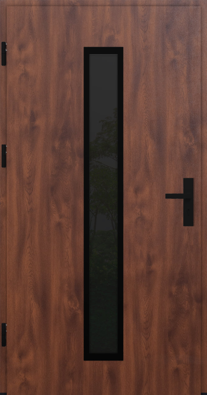 Turenwerke DS82 Design 21 Steel Door - Walnut - Blackline