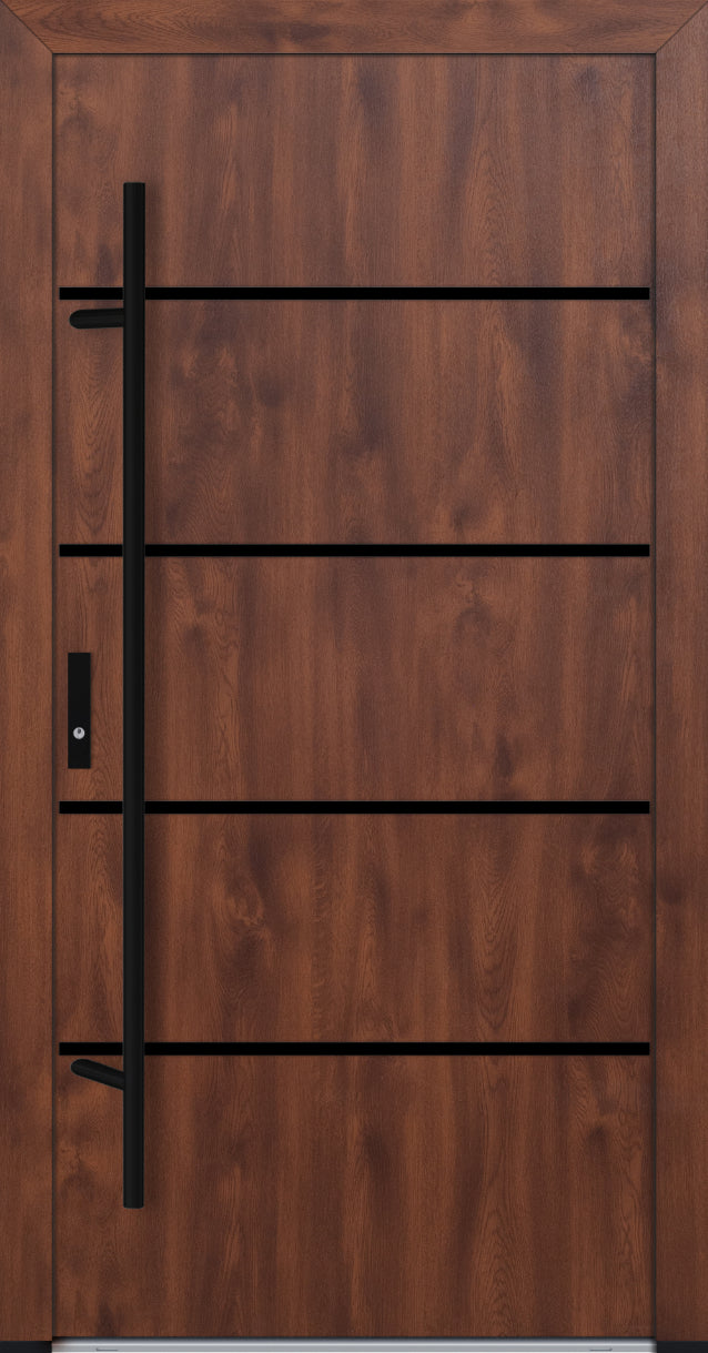 Turenwerke DS82 Design 22 Steel Door - Walnut - Blackline