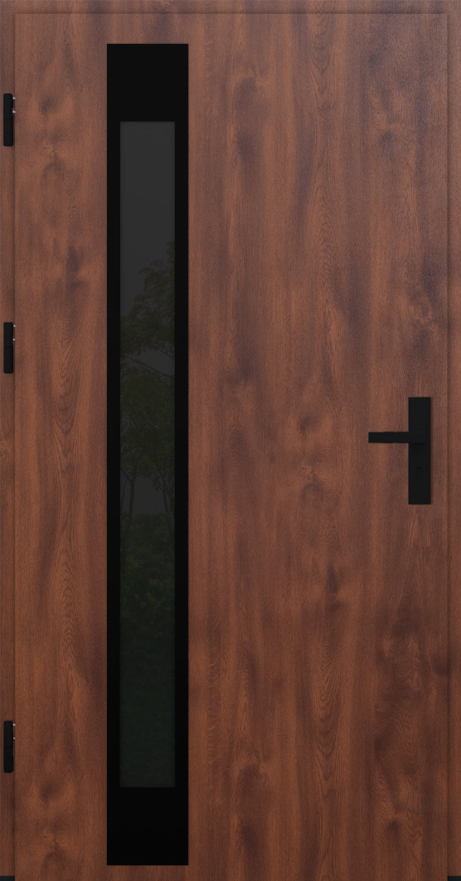 Turenwerke DS82 Design 24 Steel Door - Walnut - Blackline