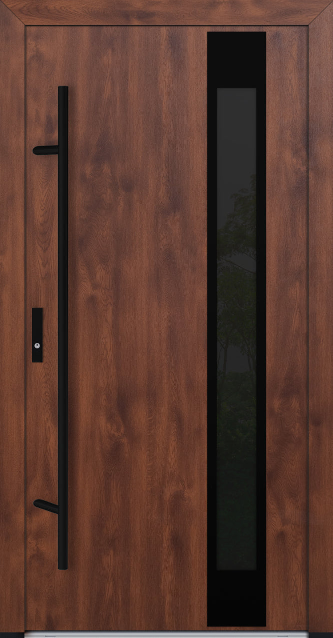 Turenwerke DS82 Design 24 Steel Door - Walnut - Blackline