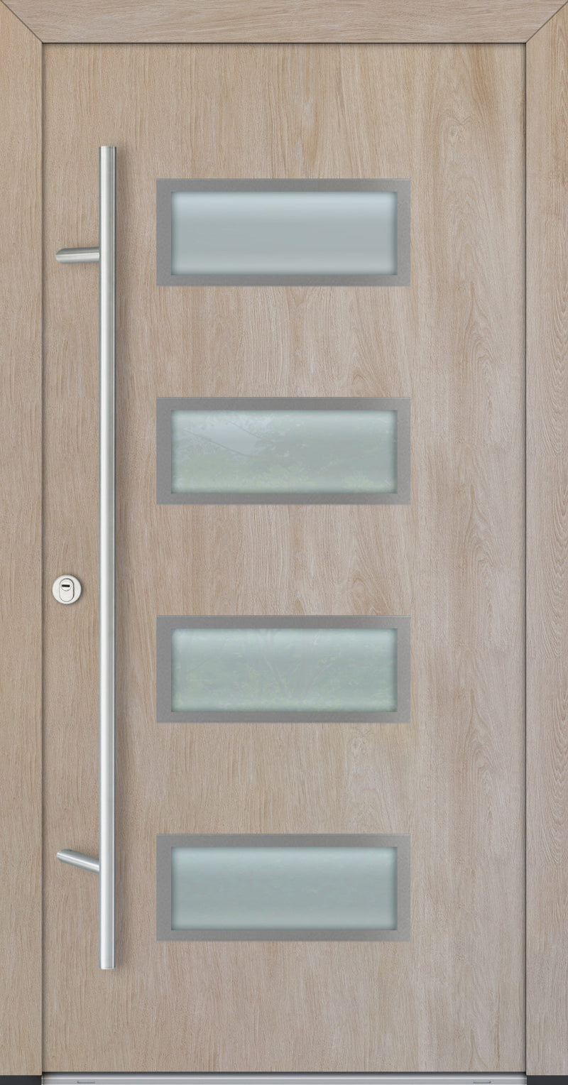 Turenwerke ALU-STEEL DS82 Design 42 Steel Door - Wood Finish Options