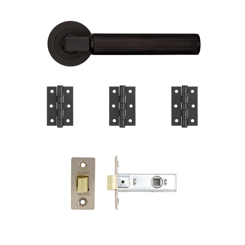 Deanta Delphi Latch Kit Matt Black