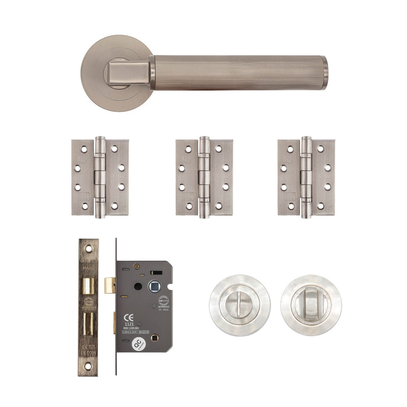 Deanta Delphi Bathroom Kit Satin Nickel