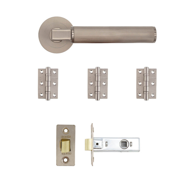 Deanta Delphi Latch Kit Satin Nickel