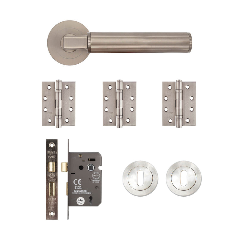 Deanta Delphi Mortice Kit Satin Nickel