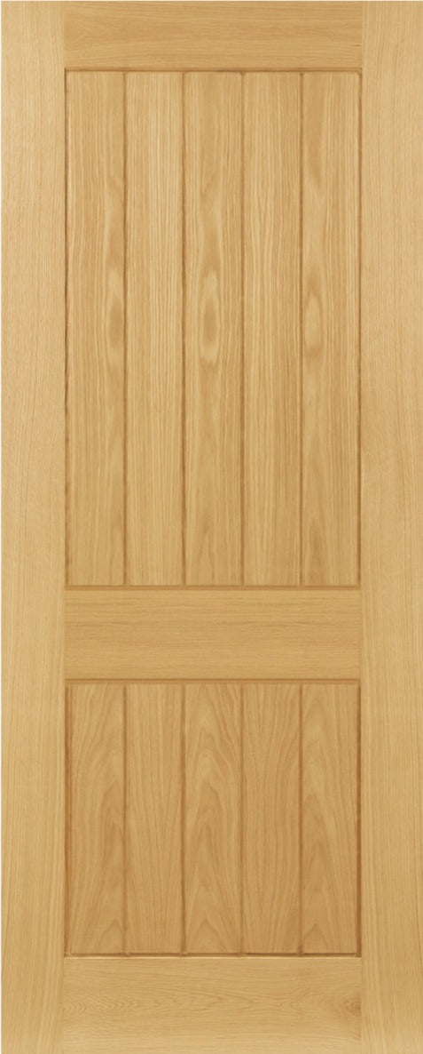 Deanta Ely Oak 2 Panel Pre-Finished FD30 PAS24 Fire Door Set