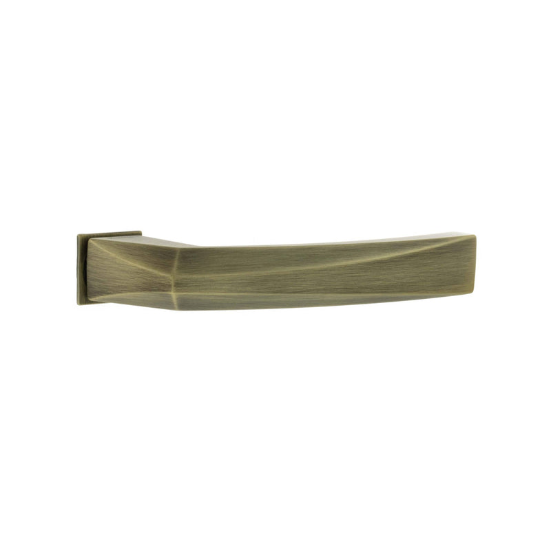 Forme Crystal Lever Door Handle on Concealed Square Rose - Yester Bronze