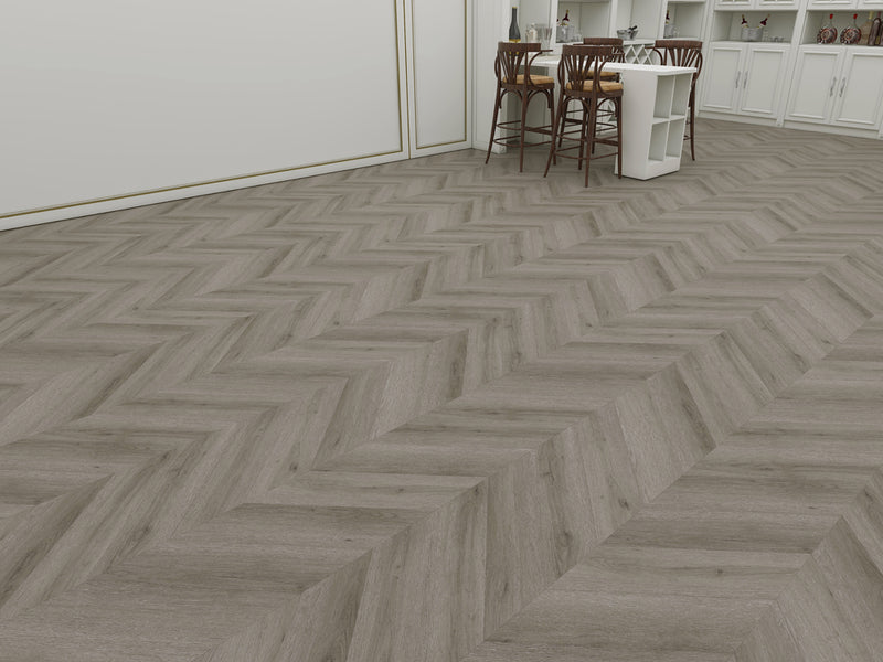 Xylo Fitzrovia SPC Vinyl Chevron Ocean Ridge - 6 x 127 x 600mm