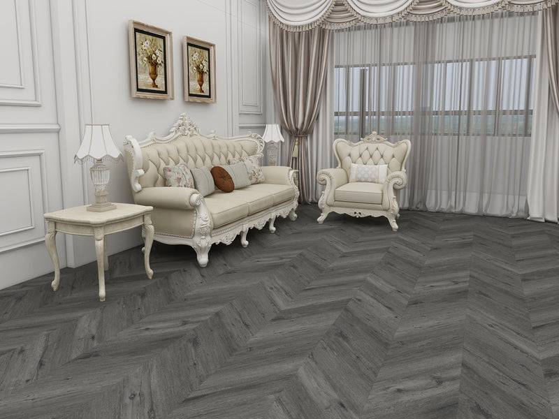 Xylo Fitzrovia SPC Vinyl Chevron Finca - 6 x 127 x 600mm