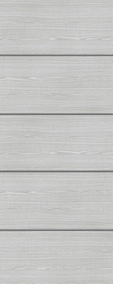 Deanta Flush Light Grey Ash - Horizontal Inlay Pre-Finished FD30 PAS24 Fire Door Set