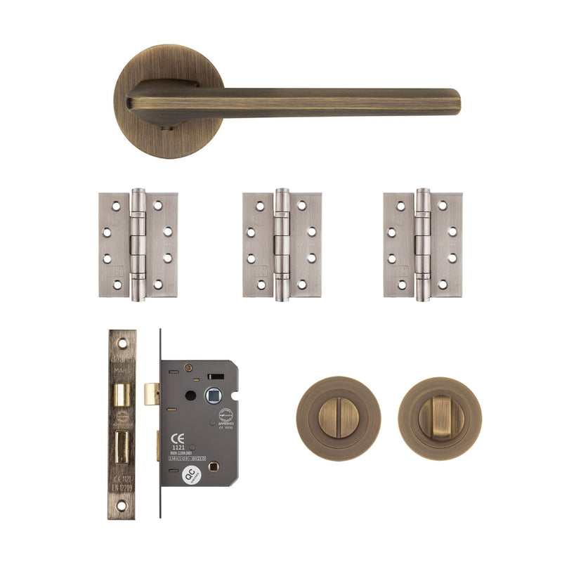 Deanta Ithaca Bathroom Kit Matt Antique Brass