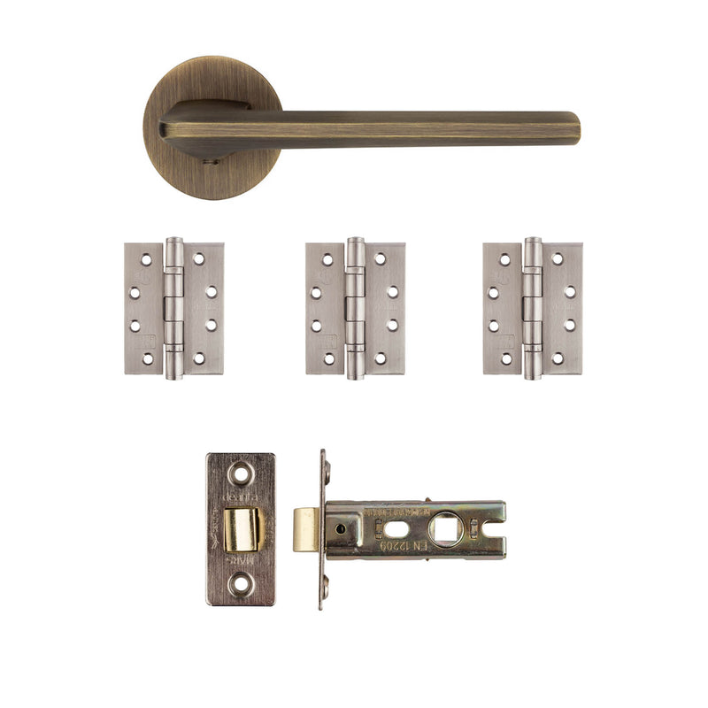 Deanta Ithaca Latch Kit Matt Antique Brass