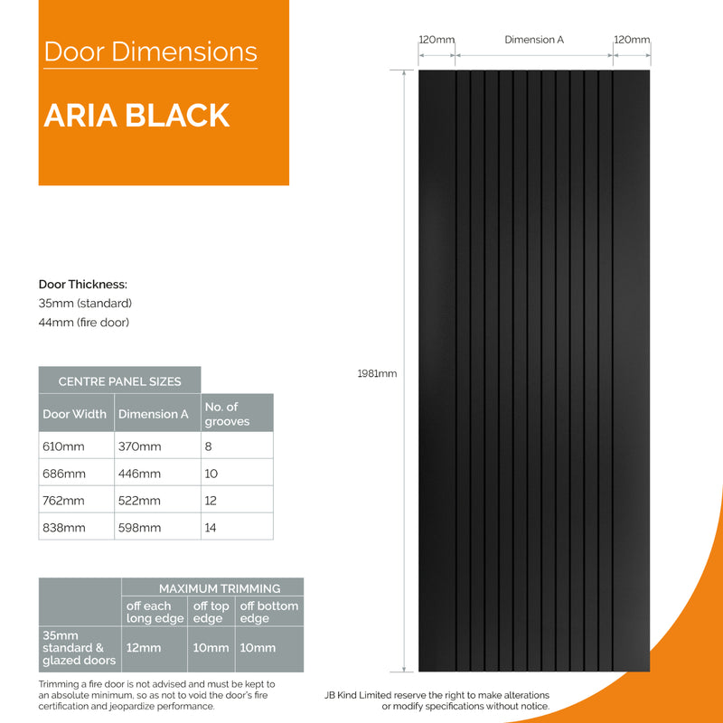 JB Kind Aria Black Internal Door