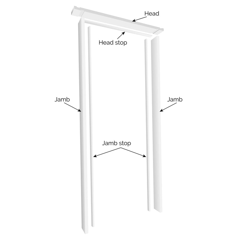 JB Kind Trenched White Primed Door Lining Set