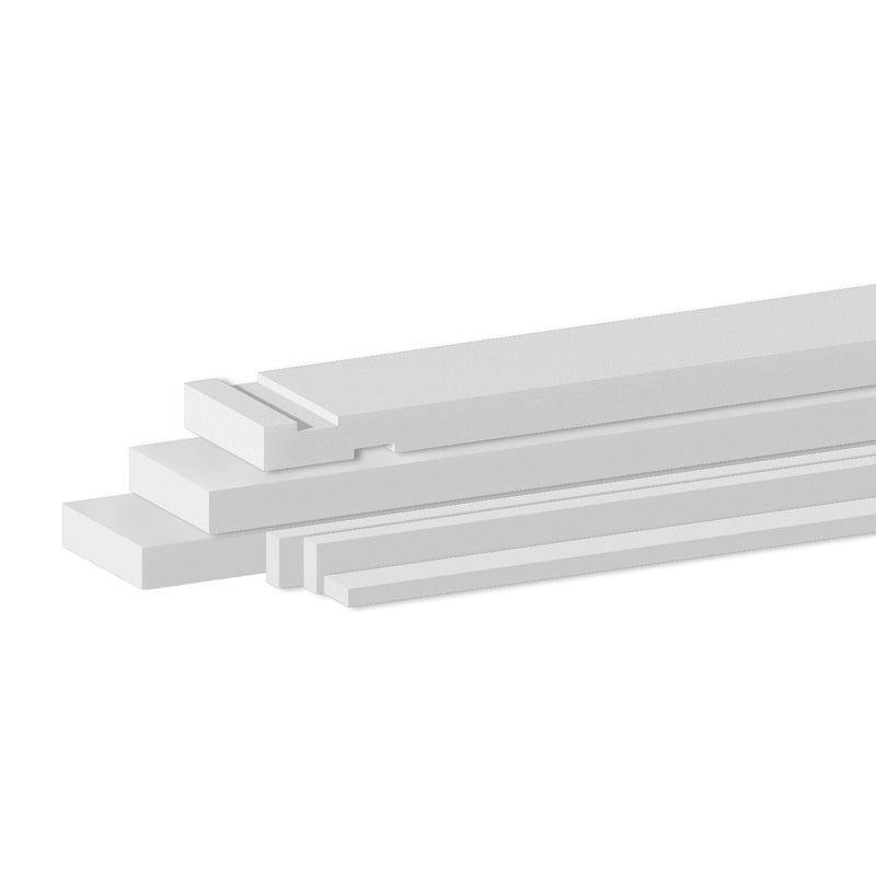 JB Kind Trenched White Primed Door Lining Set