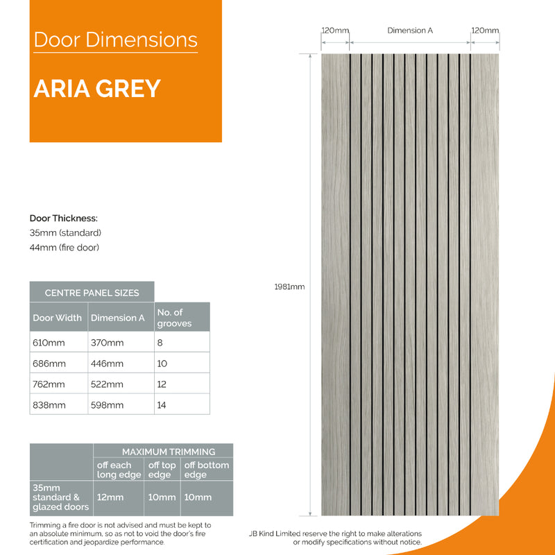 JB Kind Aria Grey Internal Fire Door