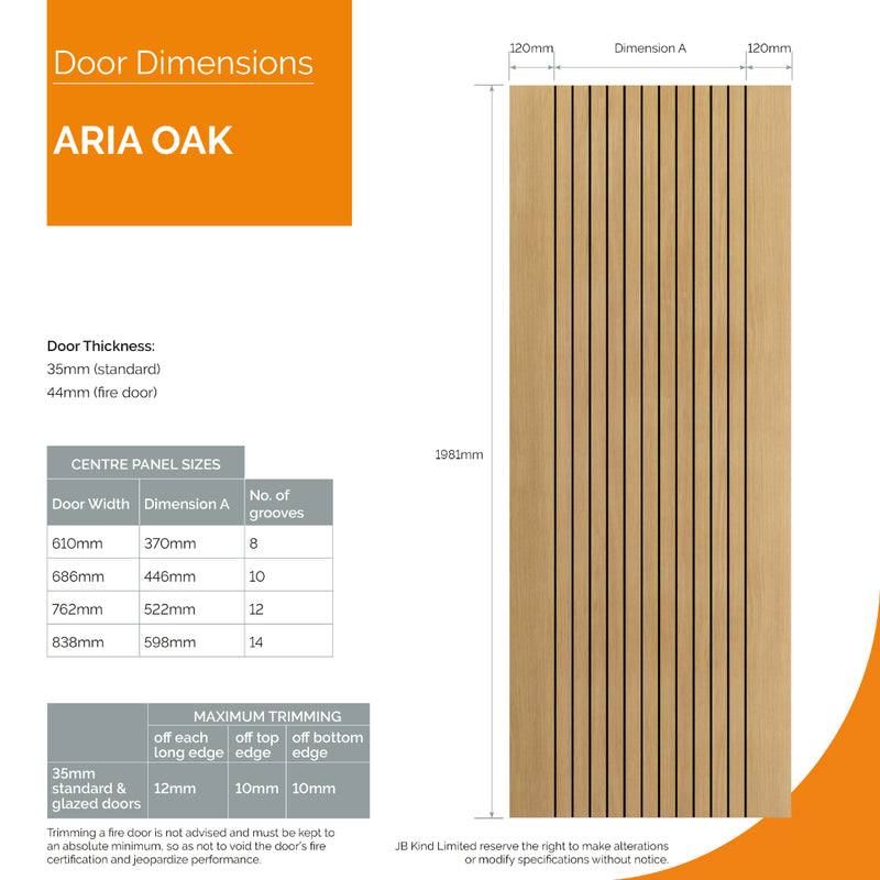 JB Kind Aria Oak Internal Fire Door Internal door