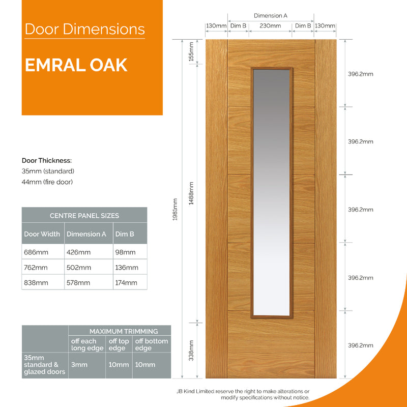 JB Kind River Oak Emral Fire Door