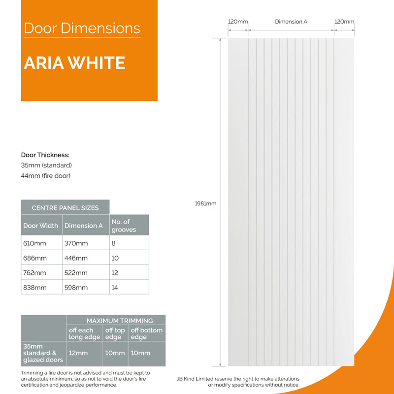 JB Kind Aria White Internal Fire Door