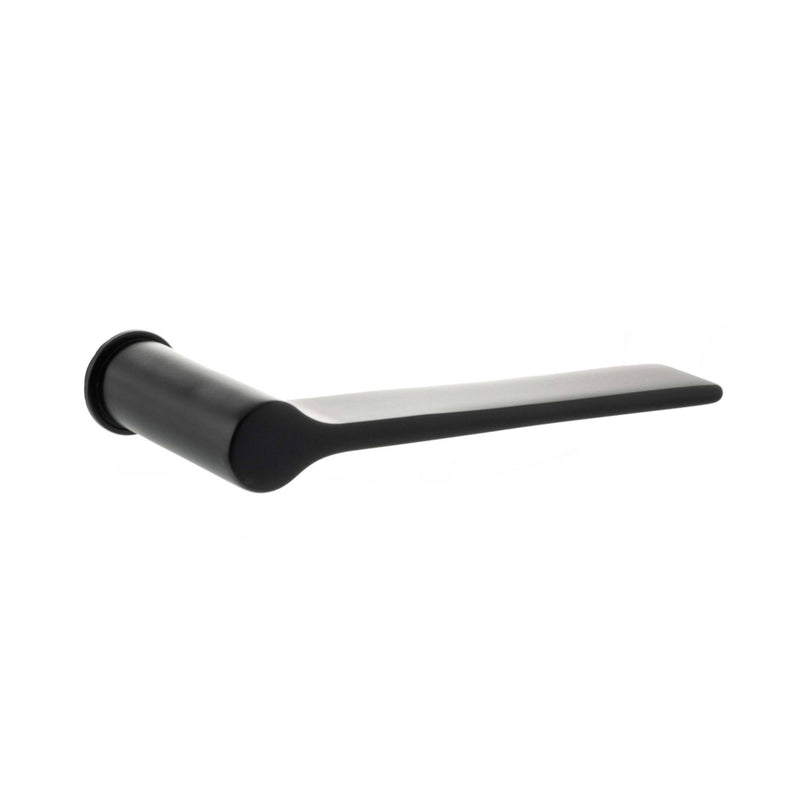 Millhouse Brass Brindley Lever Door Handle on Concealed Round Rose - Matt Black