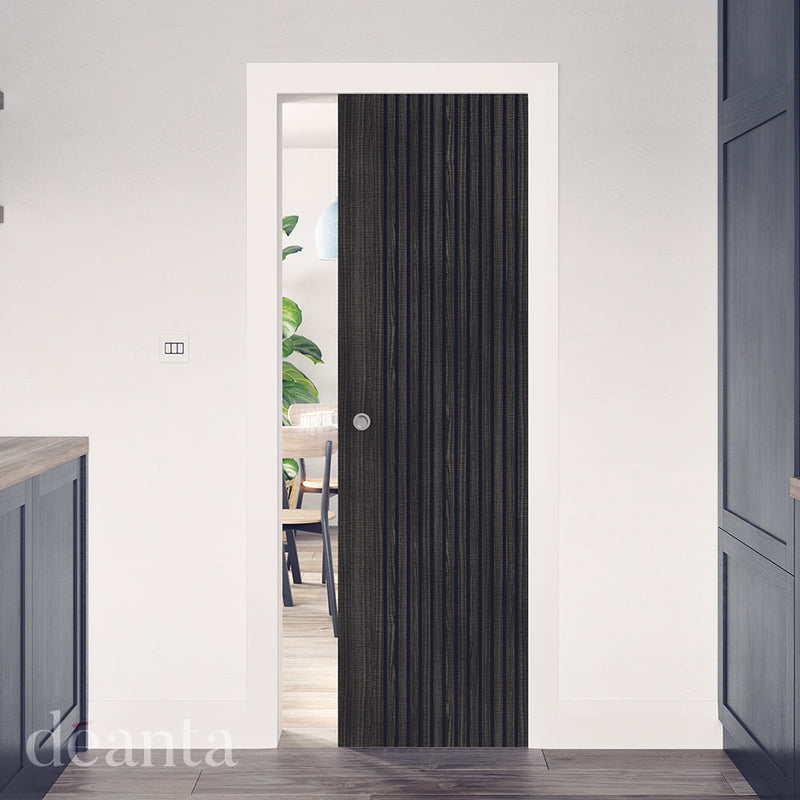 Deanta Malmo Pre-Finished Dark Grey Ash Door FD30 FSC