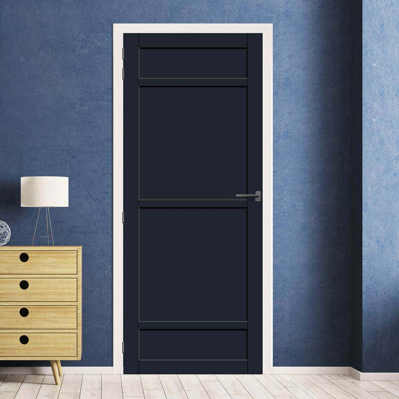 Handmade Eco Urban Malvan 4 Panel Door DD6414 Shadow Black Premium Primed