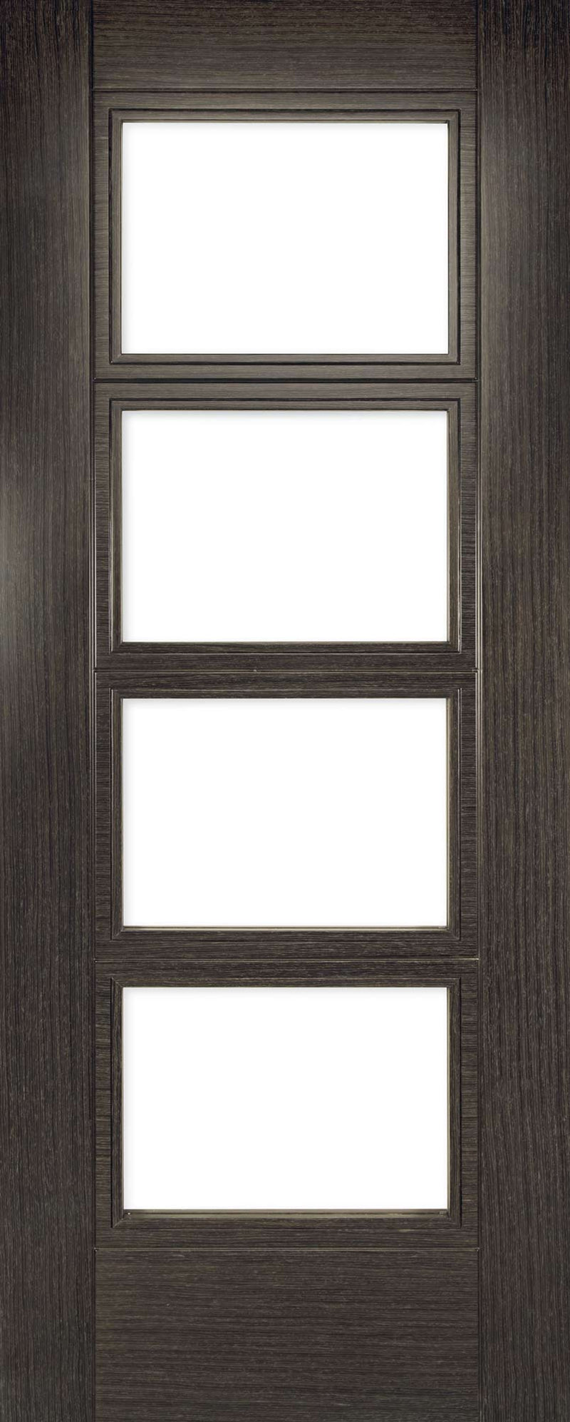 Deanta Dark Grey Ash Montreal Clear Glazed Internal door