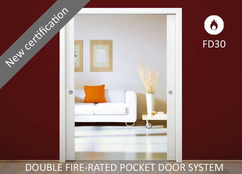 Eclisse Double Fire Rated Pocket Door System