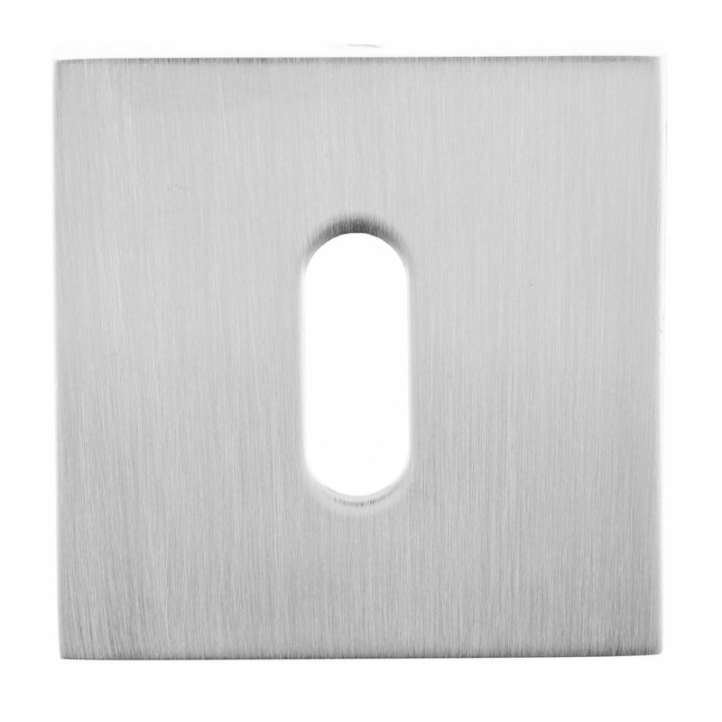 Atlantic Oro&Oro Key Escutcheons on Square Rose - Satin Chrome