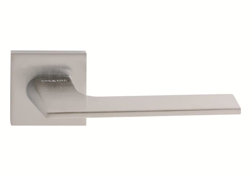 Atlantic Oro&Oro Unica Lever Door Handle on Square Rose - Satin Chrome