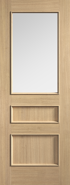 LPD Toledo Glazed Pre-Finished 2P/1L Oak Door