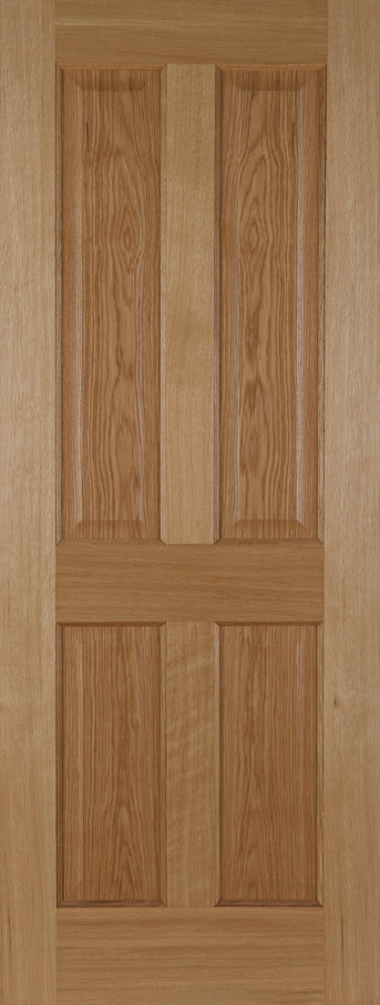 PM Mendes Oak 4 Panel Recessed FD30 Unfinished Door