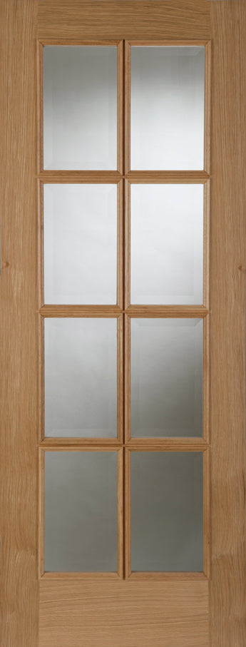 PM Mendes Oak 8 Light Glazed Raised Mould Unfinished Door