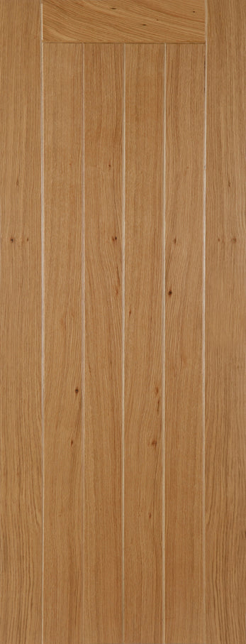 PM Mendes Oak Framed Ledged And Braced Unfinished Door