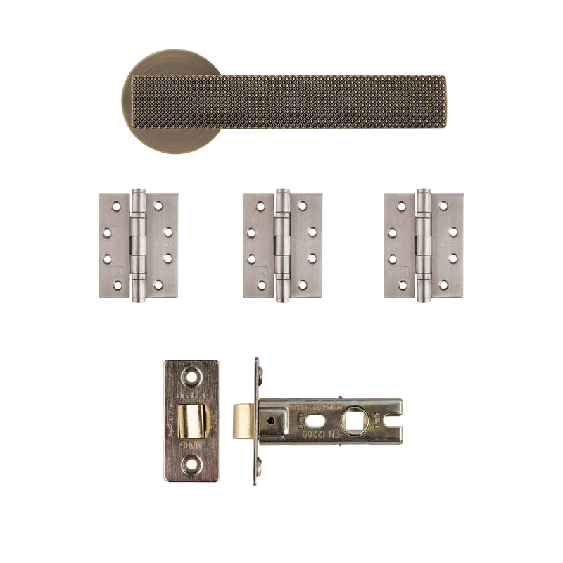 Deanta Olympia Latch Kit Matt Antique Brass