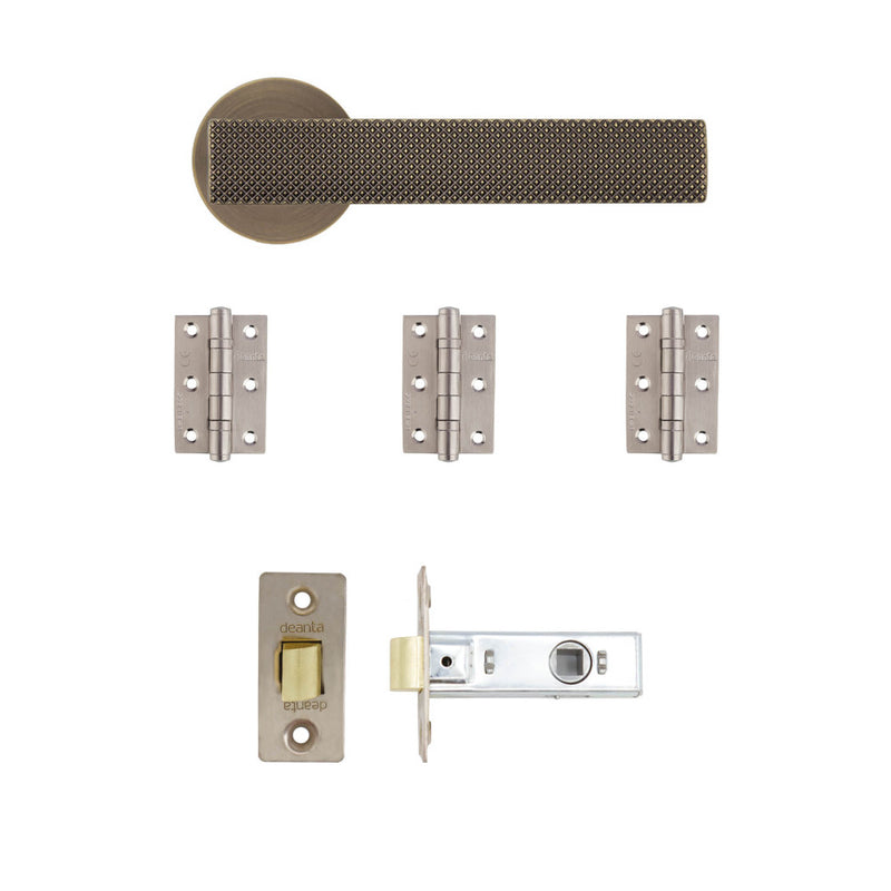 Deanta Olympia Latch Kit Matt Antique Brass