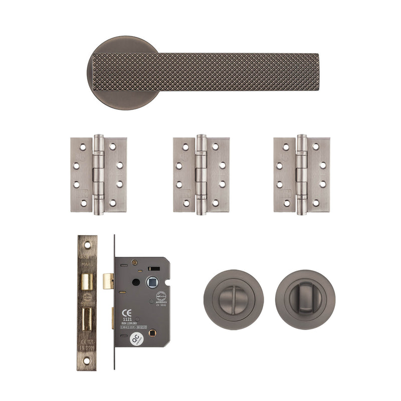 Deanta Olympia Bathroom Kit Matt Satin Black Nickel